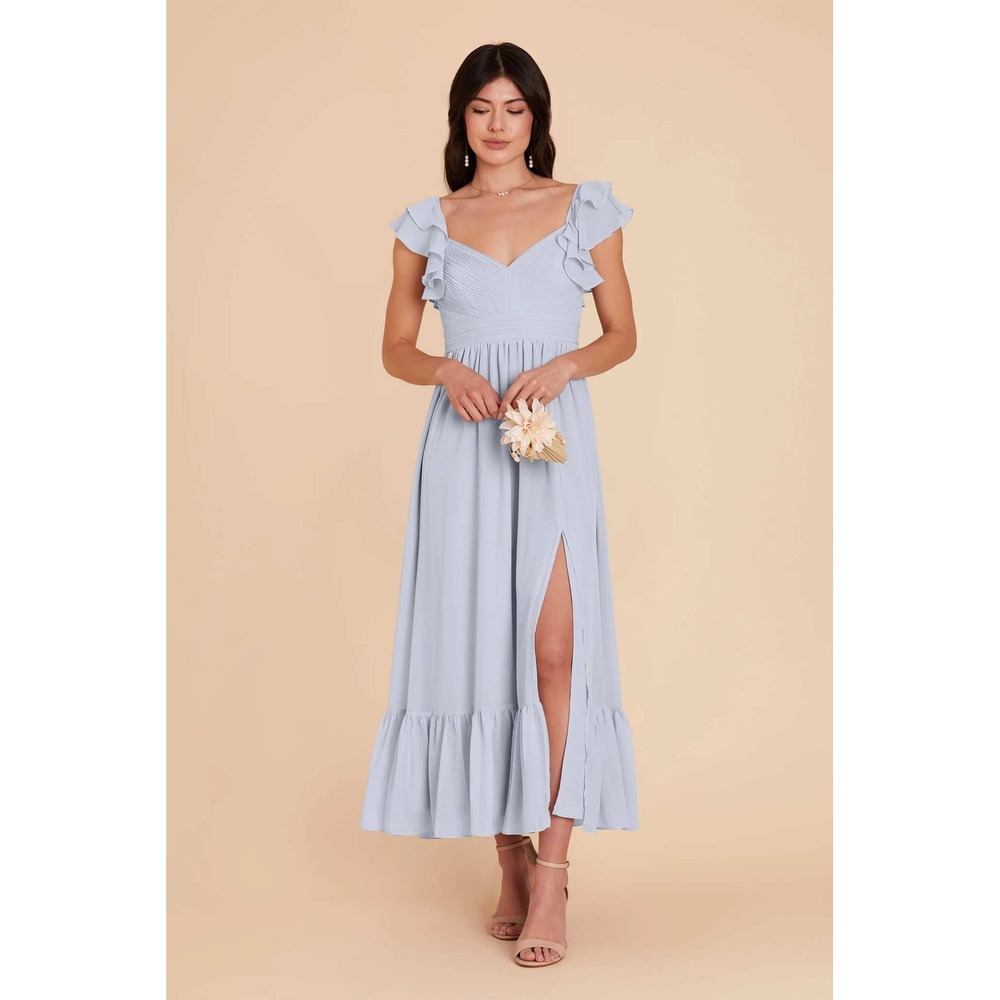 Birdy Grey Michelle Chiffon Dress Small Ice Blue NWT